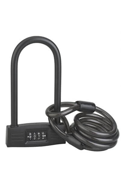 THIRARD Antifurt U pentru bicicletă cu cod și cablu, UP, 14 mm, 18 cm