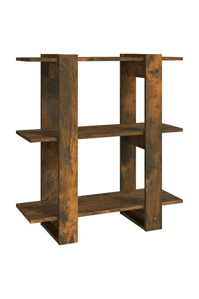 vidaxl Bibliotecă/Separator de cameră, stejar fumuriu, 80x30x87cm