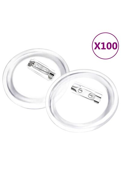 vidaxl Set de insigne, 100 de seturi, 58 mm, acrilic