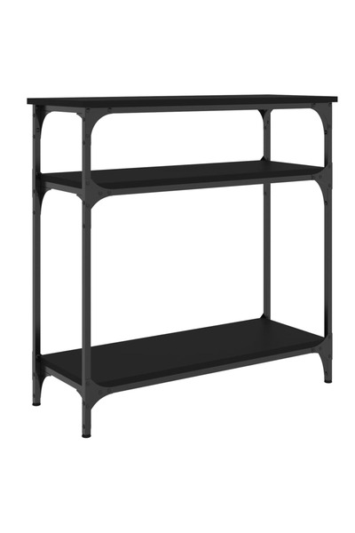 vidaxl Masă consolă, negru, 75x29x75 cm, lemn prelucrat