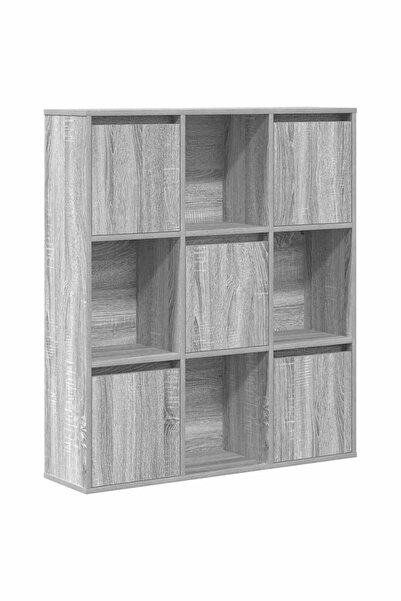 vidaxl Bibliotecă, gri sonoma, 89x24x101,5 cm, lemn prelucrat