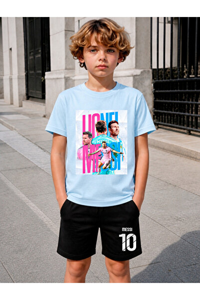 STİL-X Messi Printed Boys' Shorts Set