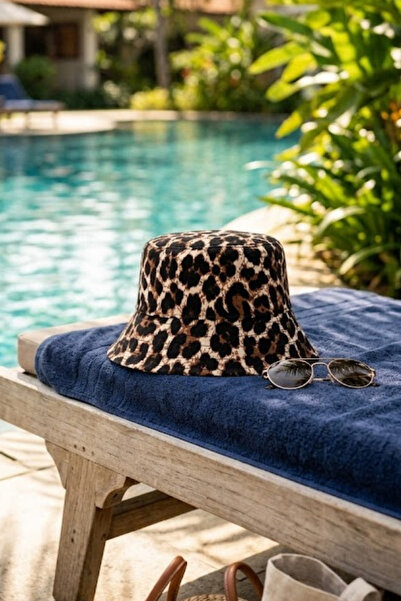 bigiyin Pălărie de pescar cu model leopard, la modă, pentru femei, pălărie de...