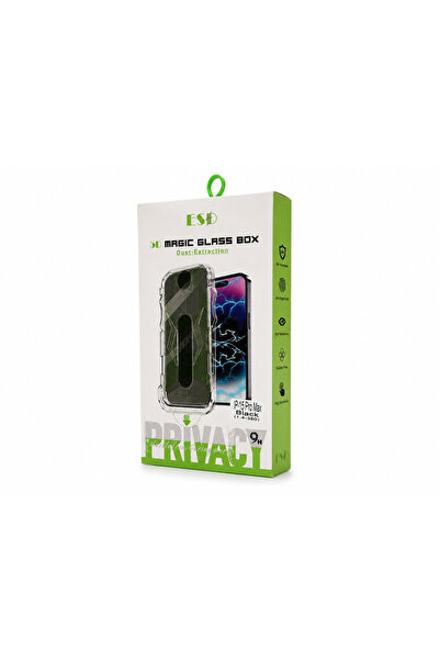ESD iPhone 15 Pro Max Hayalet Ekran Koruyucu Privacy Temperli Cam 5D Magic Gl...