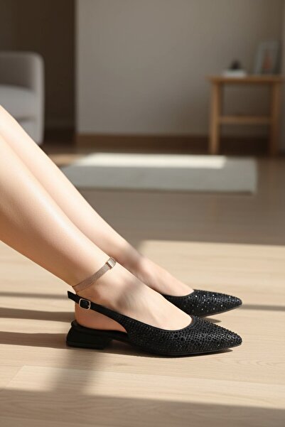 enoch Women's Intensely Stone Embroidered Shiny Upper Orthopedic Open Back Lo...