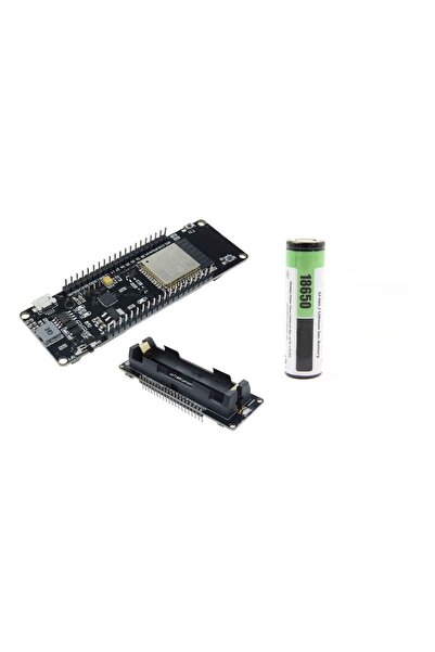 DRMaker Elektro ESP Wroom WiFi BT Geliştirme Kartı - 18650 Pil Yuvalı ESP-32S...