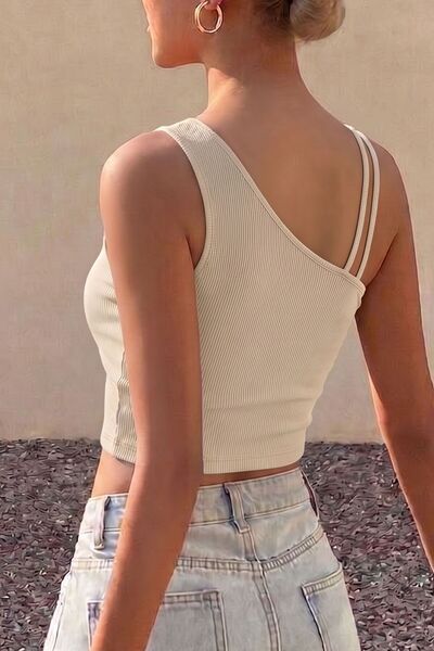 Mood Lab Asimetrik Askı Detaylı Bedeni Saran Crop Atlet