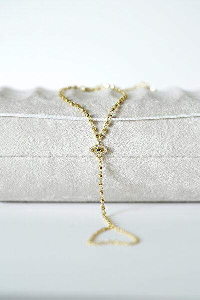 Fully Design Minimal Göz Top Zincirli 14K Altın Kaplama VIP Şahmeran (Kararmaz)