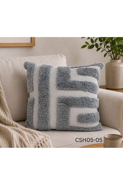Red Rose Decorative Pillow with Modern Design - Filled with Cotton - Size 50*50