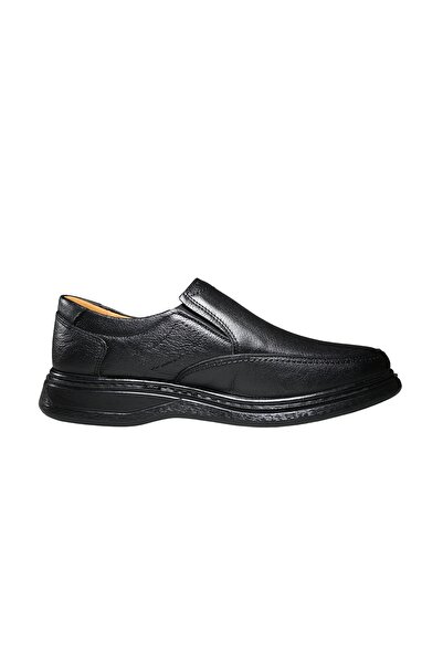 Pelle Pero men's genuine leather laceless daily comfortable shoe black