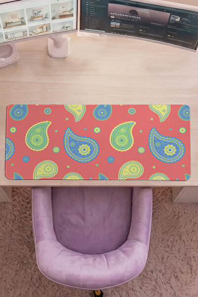 Charmbi Minimal Ethnic 40X90 Mouse Pad Gaming Mousepad, Non-Slip Base Large G...