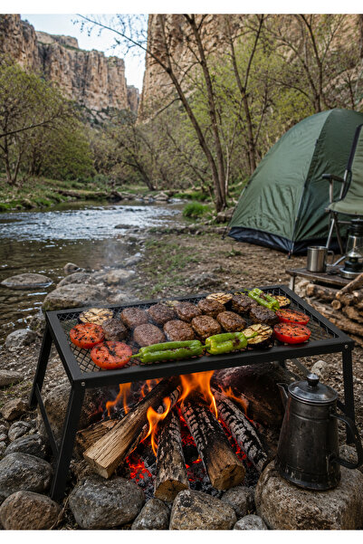 DOĞADOKYA Ateş Üstü Kamp Izgarası – Kamp, Piknik ve Barbekü Izgarası