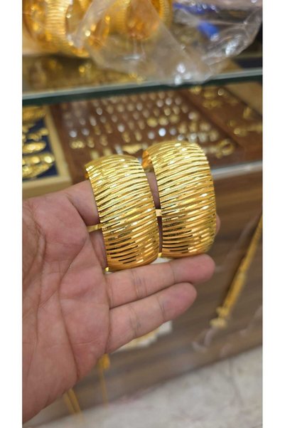 barisiva gold 22 AYAR ALTIN KAPLAMA 3 CM ENİNDE ÇAPRAZ KALEMLİ BİLEZİK 1 ADET...