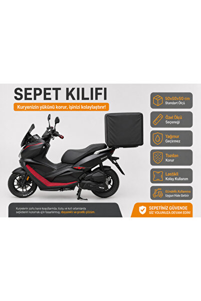 Genel Markalar TexMoto Su Geçirmez Motor Sepeti Kılıfı - Kurye Çantası Gizlem...