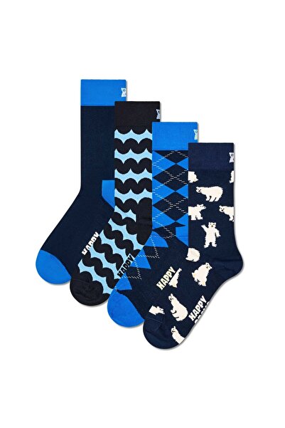 Happy Socks 4er Pack Unisex Socken - Geschenkbox, Classics, gemischte Farben
