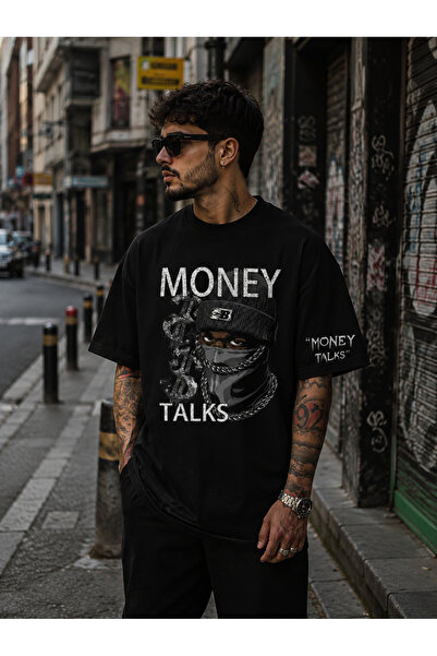 barsdepo Tricou supradimensionat Money Talks, Calitate Premium |   Cu cadou s...