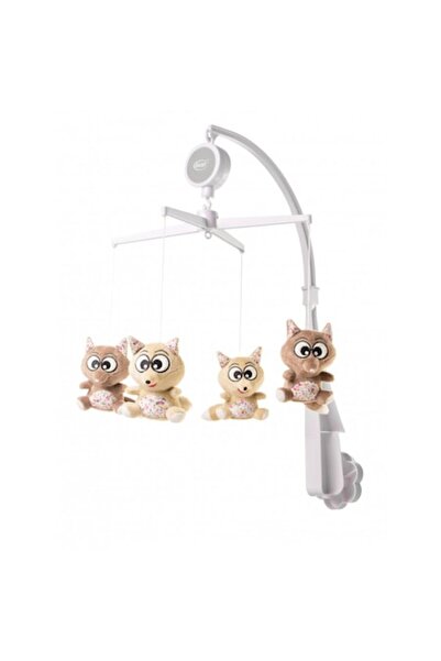 4Baby Mobile muzical cu vulpi maro/bej
