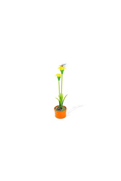 Mercaton Lampă solară galbenă în formă de floare, cu 10 LED-uri alb cald, 8 x...