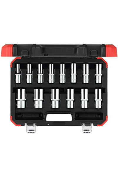 Gedore Set de chei tubulare roșii 1/2 hexagonal 10-32 14 piese - 3300008