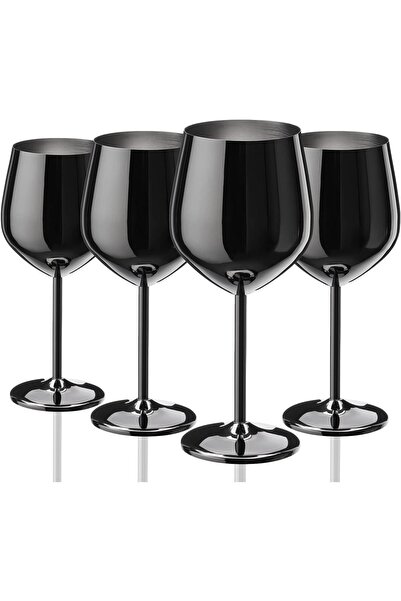 wotor Wine Glasses Set of 4, 18oz Stainless Steel, Unbreakable & Portable Ste...