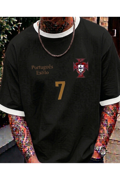 COHERENT Unisex Men/Women Portugal Custom Printed Oversize Cotton T-Shirt