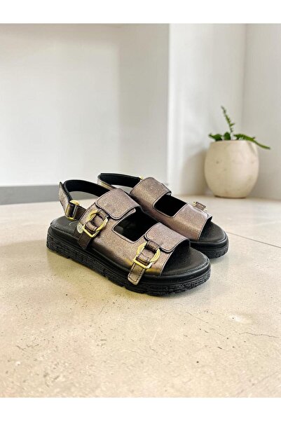Mammamia D26Ys-5285 Platinum Genuine Leather Full Orthopedic Casual Women's D...