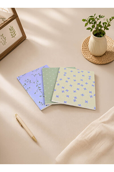 Midi Simple Notebook with Three Flower Designs