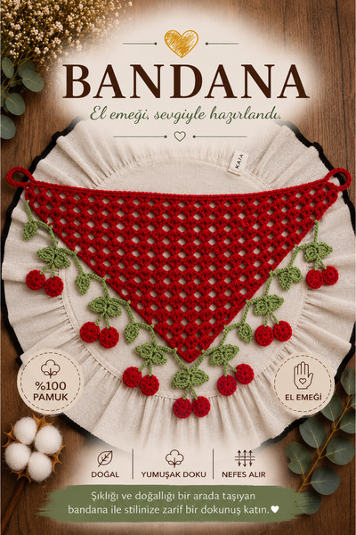 Bikaya Home Handmade Knitted Bandana |   100% Cotton |   Multi-Purpose Waist ...