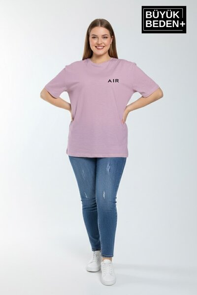 Superlife Women's Plus Size Ar Printed 3Xl-6Xl Crew Neck T-Shirt Spr26Btsk510-1