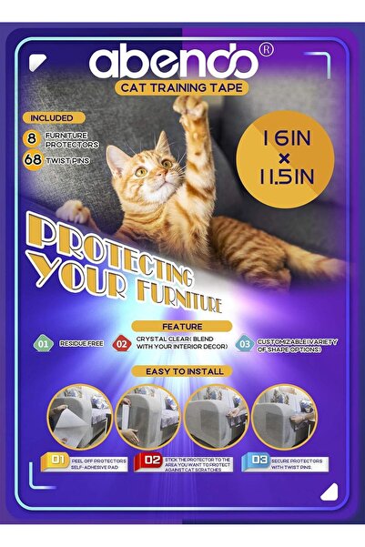 JackarooJoker Abendo R cat Training Tape 8 pcs cat scratch Furniture Protecto...