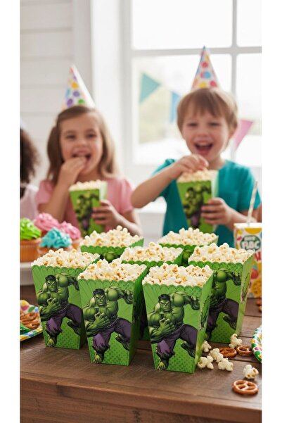 Cadde Süs Hulk Themed Popcorn 8 Pieces Corn Box