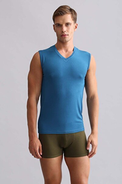 Aytuğ&Mısırlı Egyptian Modal by Tencel Hercules Slim Fit V-Neck Sports Athlet...