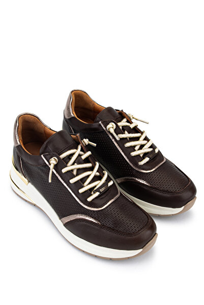 Tamer Tanca Kadın Hakiki Deri Kahverengi Sneakers & Spor Ayakkabı