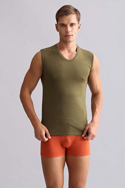 Aytuğ&Mısırlı Egyptian Modal by Tencel Hercules Slim Fit V-Neck Sports Athlet...