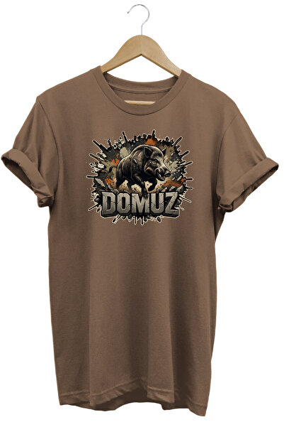 remonz Pig Predator Illustration Hunter Printed Street Fashion T-Shirt