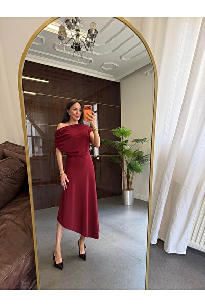 sinemkivanc co Boat Neck Dress