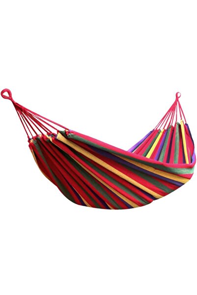 Vivendo Hamac multicolor din bumbac pentru curte sau gradina, 1 persoana