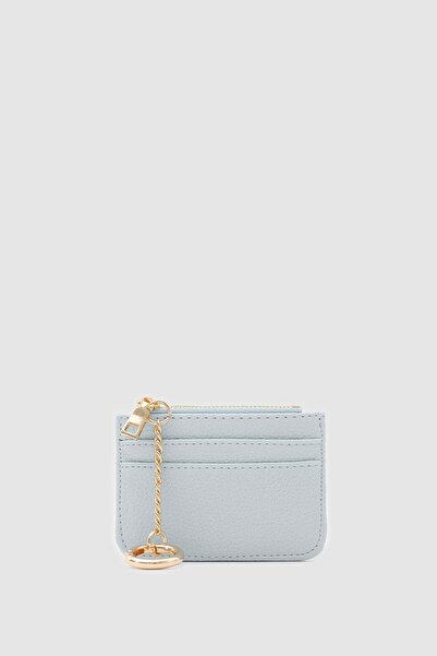 Shule Bags Nook Zippered Charm Card Holder Baby Blue