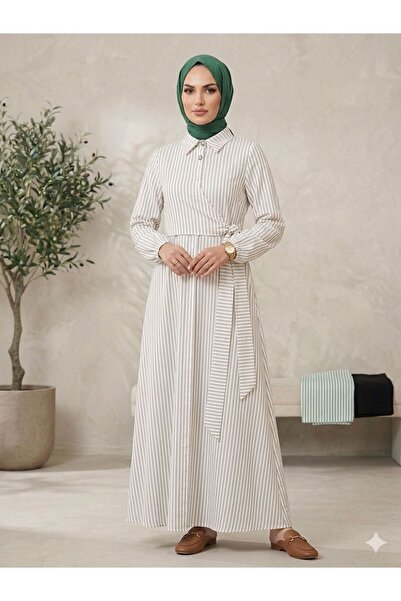 MODA TAY KADIN ŞIK YAZLIK ELBİSE YANDAN BAĞLAMALI