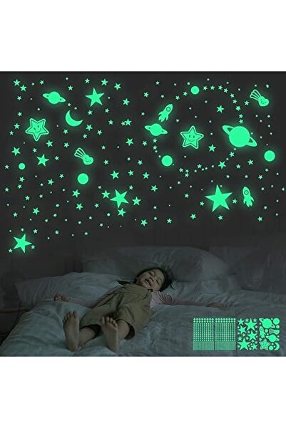 The Bros Glow in The Dark Stars Wall Stickers for Ceiling, 462 Pcs 3D Glowing...