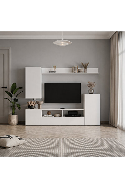 Vivendo Comoda TV 210x38x90,4 cm, cu dulap suspendat, pentru living