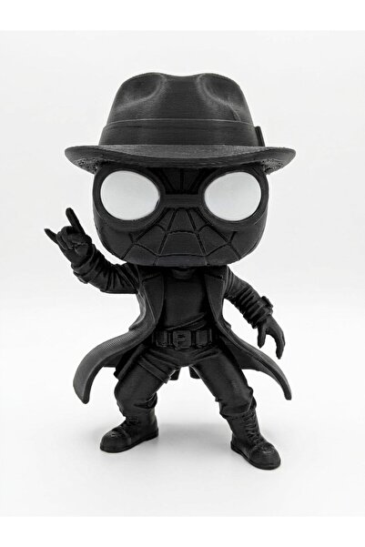 DEMİRHAN3D 🕷️ Spider Noir Figürü 🖤 10 cm | 3D Baskı PLA Koleksiyonluk Süper...