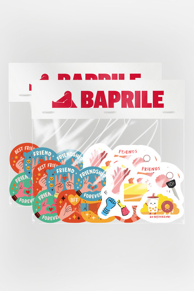 Baprile مجموعة ملصقات ذات طابع صداقة مكونة من قطعتين، 34 قطعة، مجموعة ملصقات ...