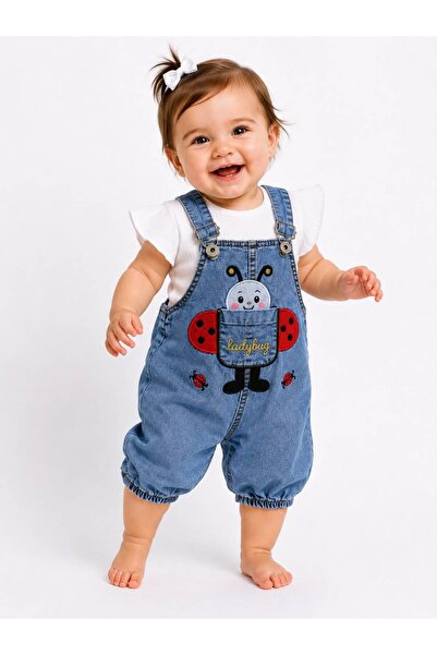 Oz Baby Flexible Denim Gardener Overalls Set with Cotton T-Shirt Summer Baby ...