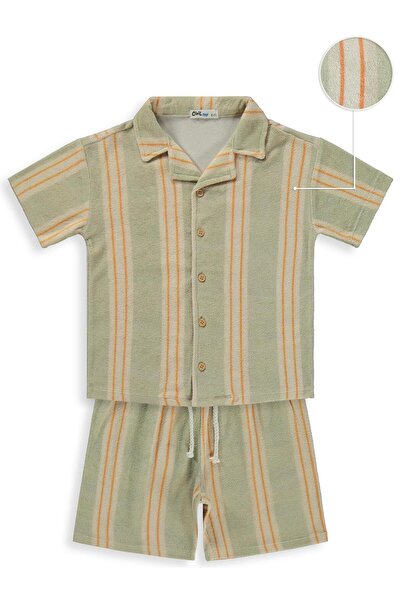 Civil Boys Holiday Collared Capri Suit Set for 6-9 Years Old - Green