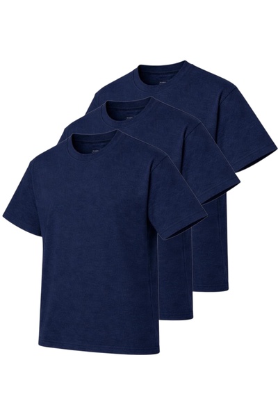 pandy Pachet de 3 tricouri oversize din jerseu simplu