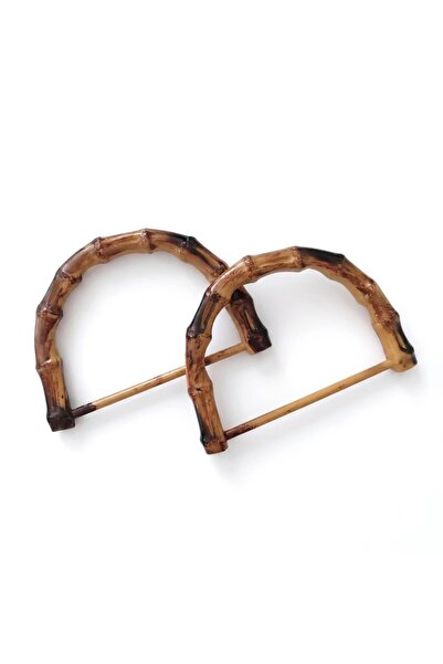 Sultan Bamboo Looking D Model Bag Sapi 16 cm 2 Pieces Wood Color
