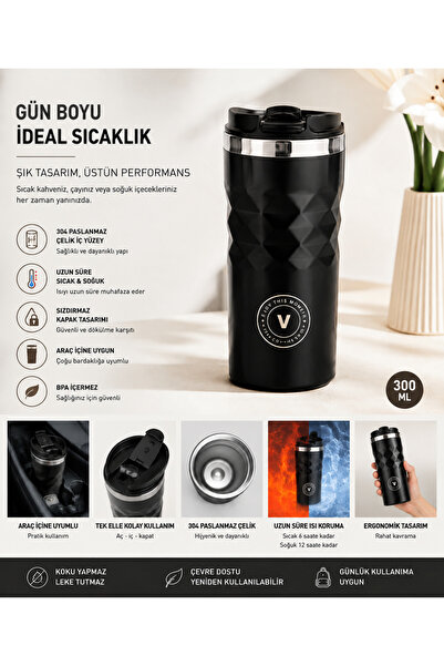 Vador Coffee Roasters Vador Coffee Roaster Baskılı Termos 300ml