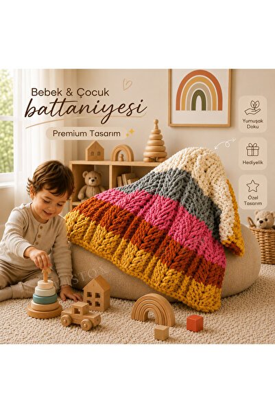 EL YAPIMI Custom Baby Dopamin Bebek& Çocuk Battaniyesi premium tasarım Alize ...