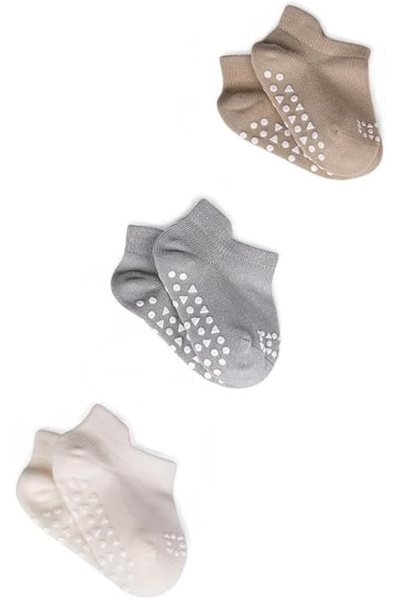 OEM Șosete antiderapante pentru bebeluși Lil Fairytale, set 3 perechi, bumbac...